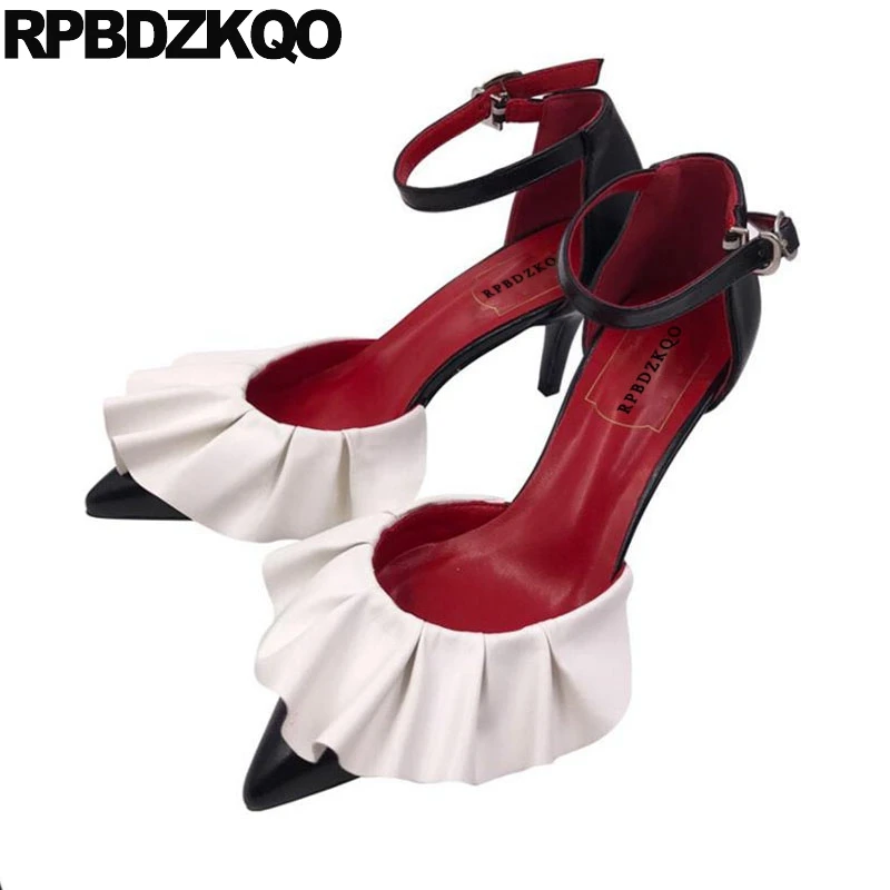 

Multi Colored Size 4 34 Scarpin Designer Women Luxury 2018 Shoes 33 High Heels Pumps Ankle Strap 3 Inch Brand Runway Pointed Toe