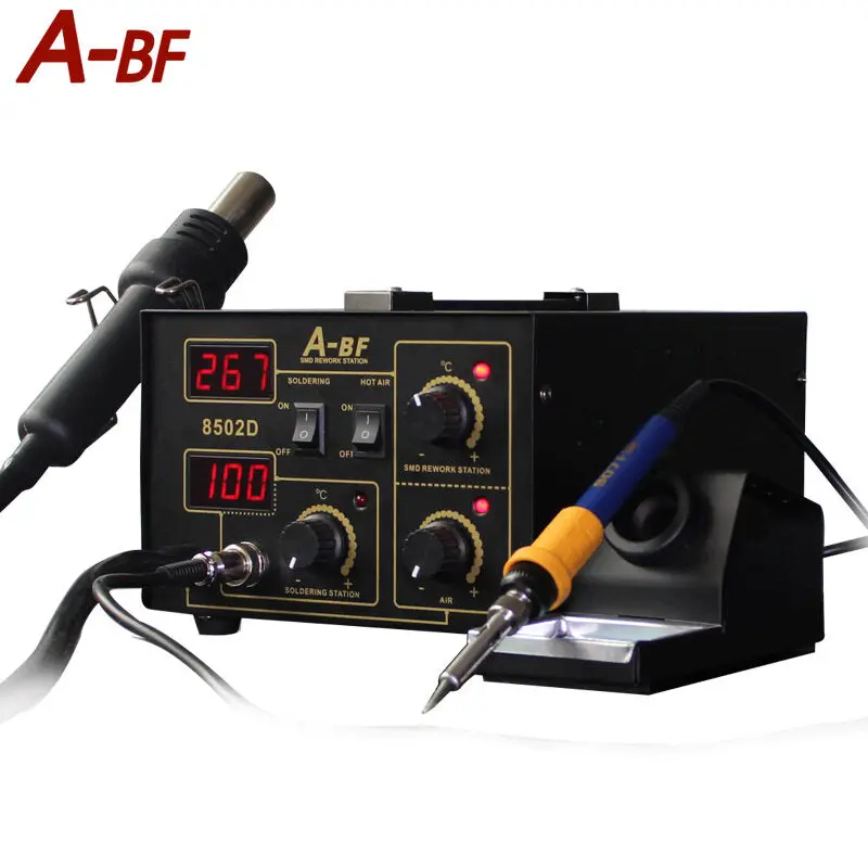 Abf 8502d Hot Air Soldering Station 2 In 1 Soldering Dual Digital Display With Repairing Tools