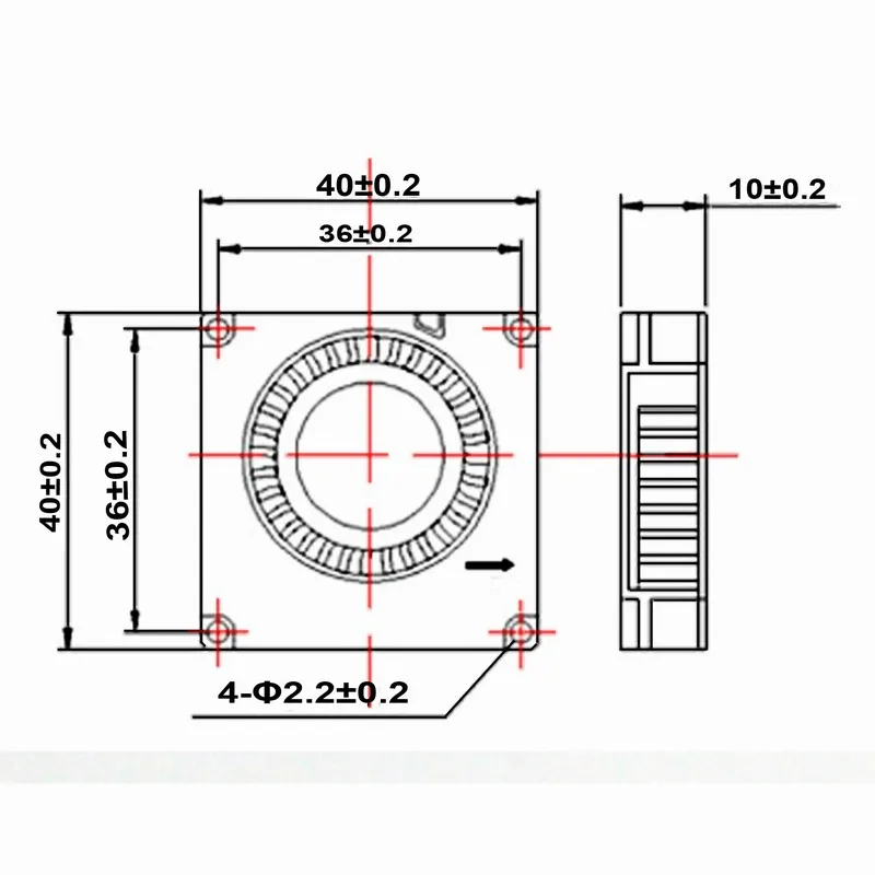 3d, 4cm, rolamento esférico duplo, dc 24v, 40mm x 10mm 4010b 40*40*10mm