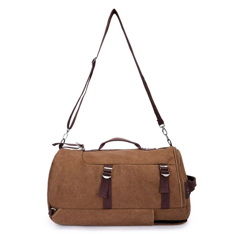 Мужской военный рюкзак, холщовая дорожная сумка, Большой Вместительный багажный рюкзак, мужской повседневный плечевой ремень рюкзака, коричневый рюкзак XA759C