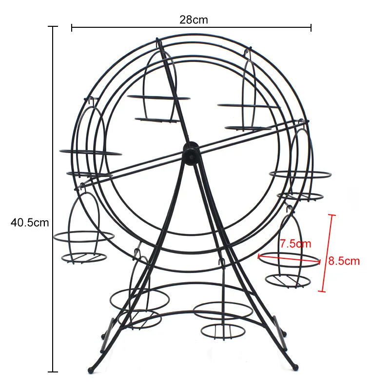 Креативный кекс стенд забавная Рождественская елка/небо манжета колеса подставки для пирога для выпечки кексов кексы Дисплей Держатель Свадебная вечеринка - Цвет: Sky Wheel Rack-Black