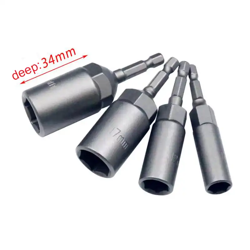 H5-H19 1//4/" Magnetic Hex Nut Driver Bit Set Metric 65mm Socket Drill Bar Wrench