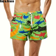 RAY GRACE мужские пляжный шорты купальник Мужские плавки Быстросохнущий Спортивный купальник для серфинга мужские шорты для спортзала Бермудские плавки