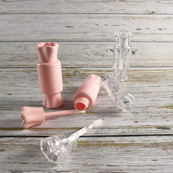 

50pcs kawayi Pink Clear Candy Shape Lip Gloss Tube Empty Lip Gloss Container Cute Cosmetic Liquid Lipstick Refillable Bottle