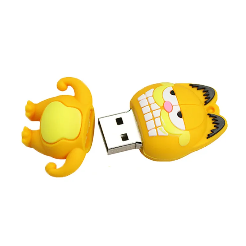 Флеш-накопитель с мультяшным рисунком, мини, Гарфилд, кот, флеш-диск USB 2,0, 8 ГБ, 16 ГБ, 32 ГБ, 64 ГБ, Портативная USB карта памяти, флешка, внешний накопитель