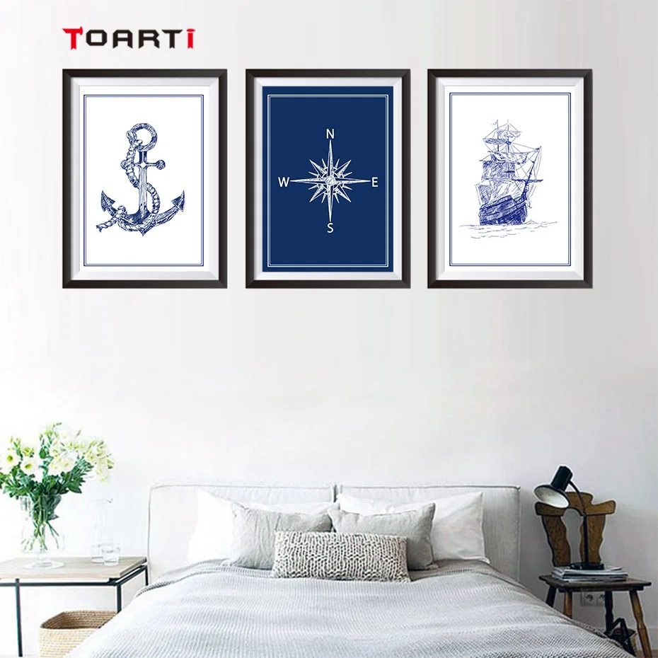 Fantasy Ocean Legend Wall Art Canvas Painting Realistic Sketch Drawing Pictures Nordic Vintage Posters&Prints Bedroom Home Decor (4)