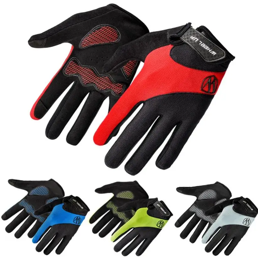wheel up Full Bike Finger Screen Cycling Bicycle Gloves Anti slip Breathable Shock Absorbing 
