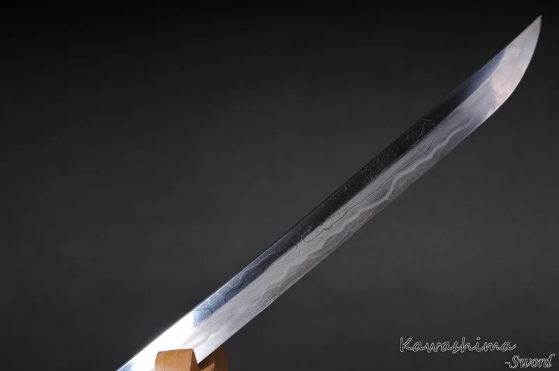 Grade A Katana Damasucs Folded Steel Clay Temper Blade Engraved Pattern Sharp Ready for Battle