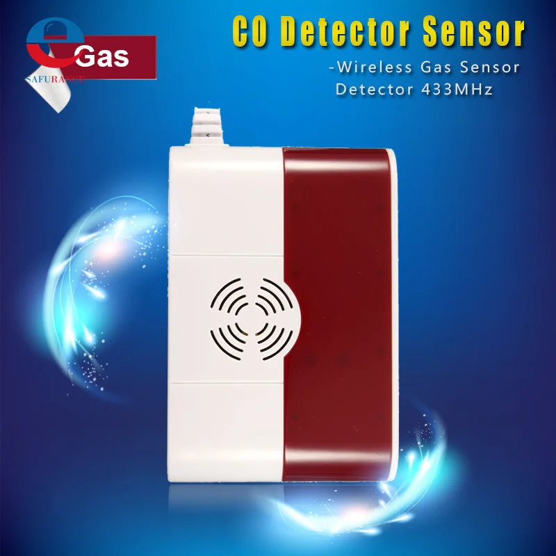 

Excellent reliability Wireless Combustible Gas CO Detector Sensor 433MHz 110V/220V Selectable Default 110V High Accuracy