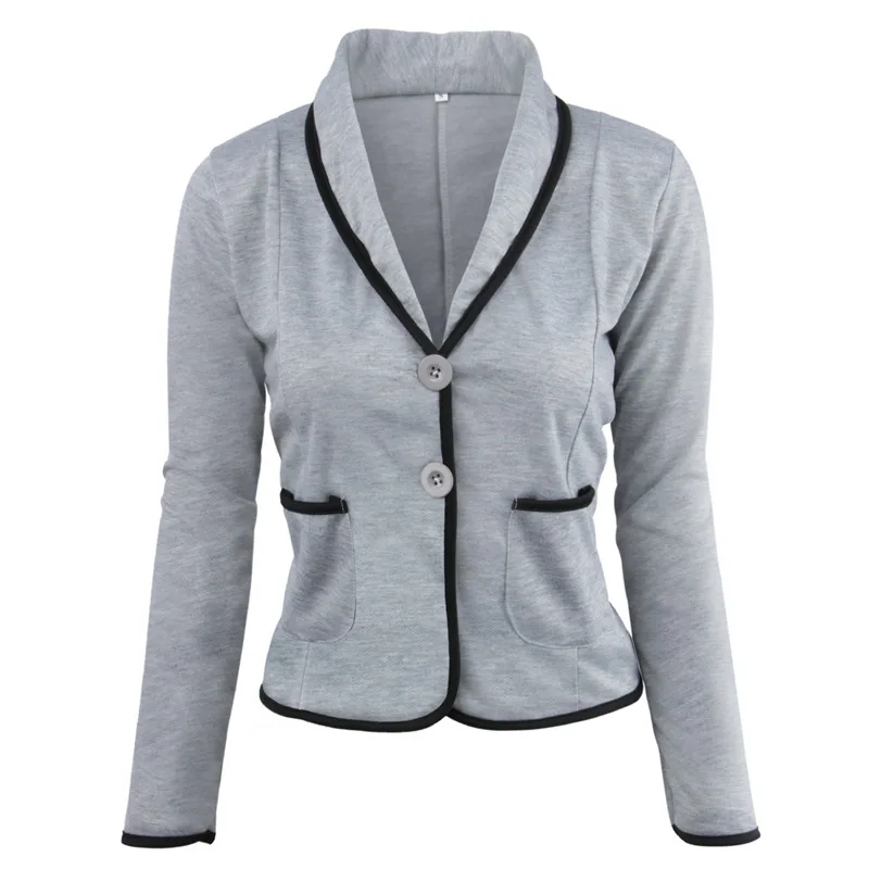 S-xxl 2015 новых прибыть мода женщины формальные пиджаки лоскутная две кнопки короткая длина Большой размер тонкий элегантный дамы OL пальто 1495