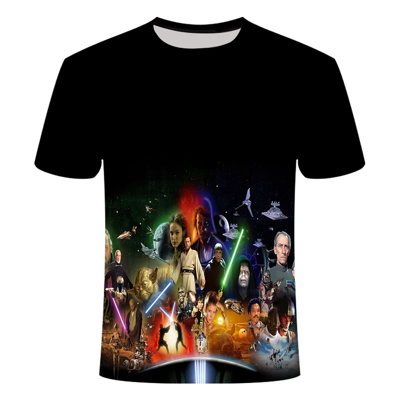 

New Premium Men's T-shirt Star Wars Cartoon Costume Movie t shirt.Funny 3D t shirt adult Funny men's T-shirt Asia Size S-6XL