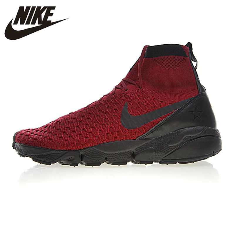 

NIKE AIR FOOTSCAPE MAGISTA FLYKNIT FC Men's Running Shoes ,Black Red,Wrapped Wearable Balance 830600 600 816560 003