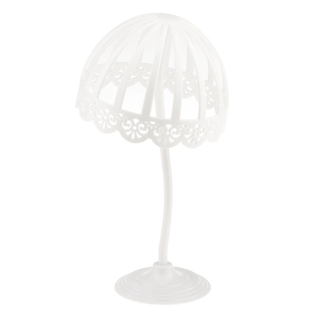 Plastic Hat Sports Cap Storage Drying Display Holder Hair Wigs Rack Stand White