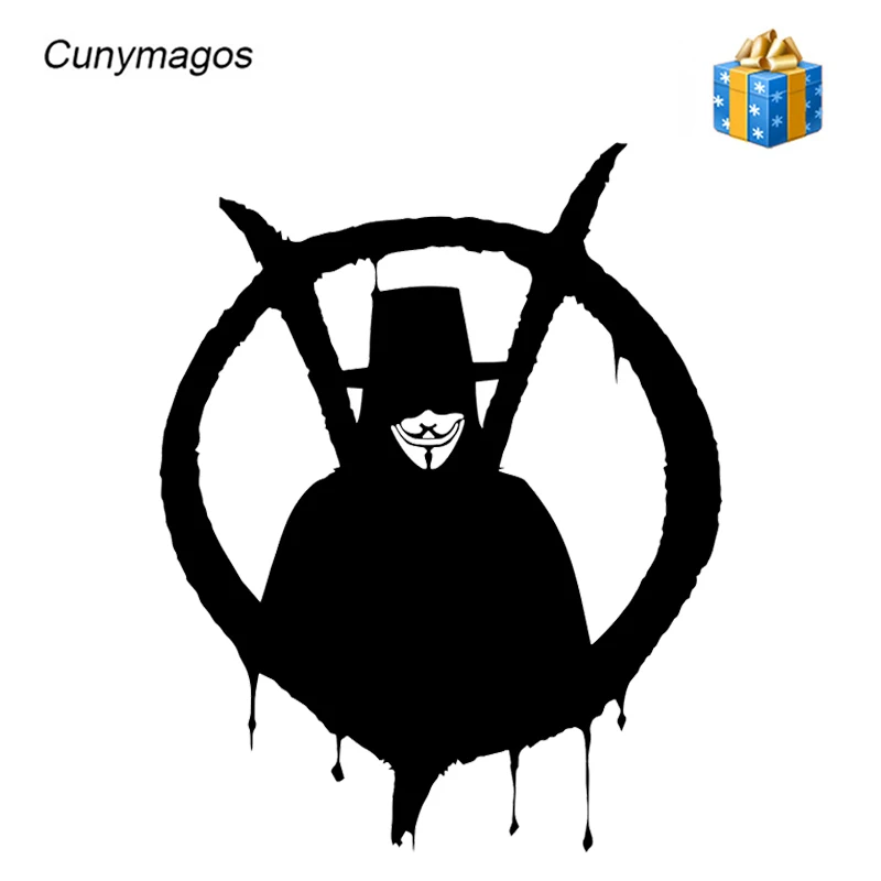 V для Vendetta Anonymous модные наклейки стайлинга автомобиля Светоотражающая наклейка