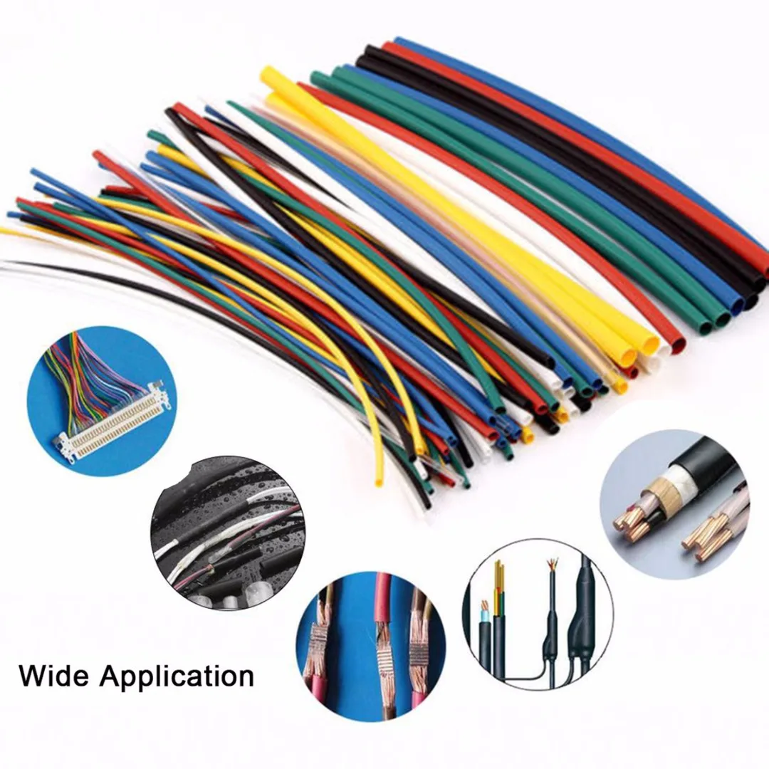 70pcs Assorted Wire Heat Shrink Tube Cable Wrap Sleeves 200mm Long