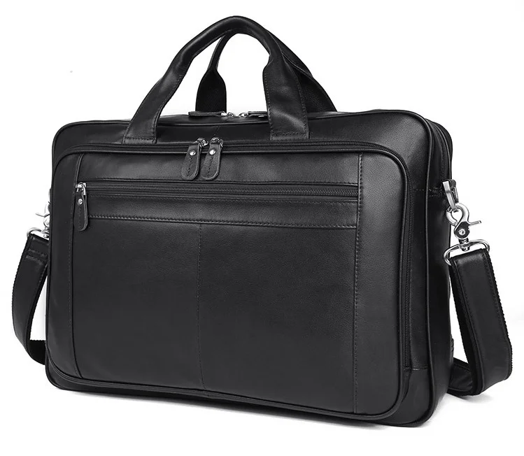 

Luufan Men Classic Brand Designer Leather Handbags Travel Briefcases On Wheels Shoulder Laptop Bags Tote Bag For Working Black