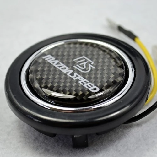 

Super promotion Carbon Fibre for Mazda 3 RX8 Steering Wheel Horns Button mazdaspeed