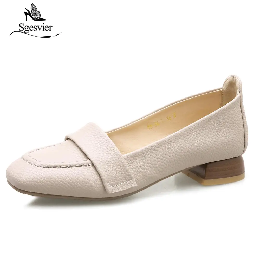 

Sgesvier 2018 Autumn Plus Size 32-46 Office Ladies Shoes Women Thick Heels Pumps Party Club Casual Shoes Women Footwears B392