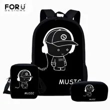 FORUDESIGNS Schoolbag Backpack Luminous Cartoon Printed Fashion School Bag for Teenage Girls School Bag Kawaii Kids Book Bags kawaii cartoon unicorn backpack for teenage girls children school bags women laptop backpack kids book bag schoolbags best gift