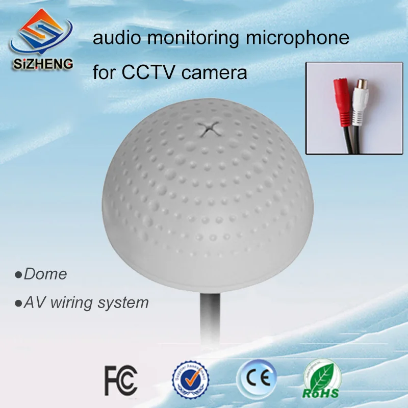 

Hot selling small dome audio monitoring microphone Security Audio Pickup for CCTV