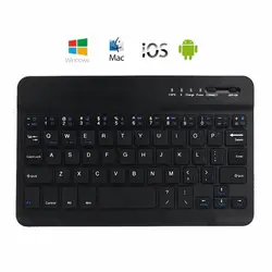 Новый Ultra Slim Алюминий Bluetooth клавиатура для IOS Android Windows PC время работы 40 часов 59 ключи качество