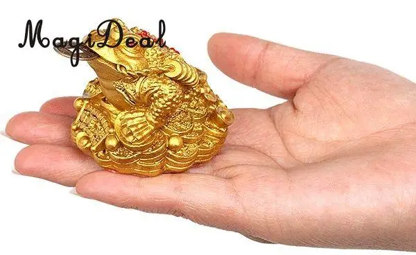 MagiDeal Chines Traditional Feng Shui Money Lucky Fortune Oriental Chinese Wealth Frog Toad Coin Decor