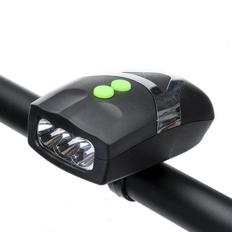 Sale 1 Pcs Bicycle Lights Mountain Road Bike 3 Leds Front Light Headlamp Multifunction Waterproof Cycling Lamp With Electronic Bell 9