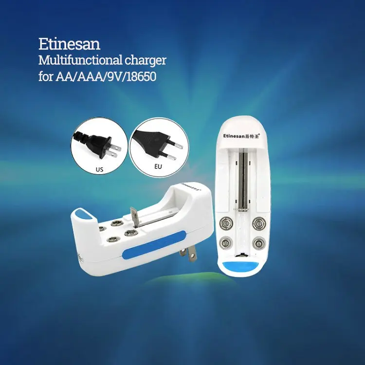 

Etinesan universal charger for aa aaa 18650 14500 10440 batteries ect.