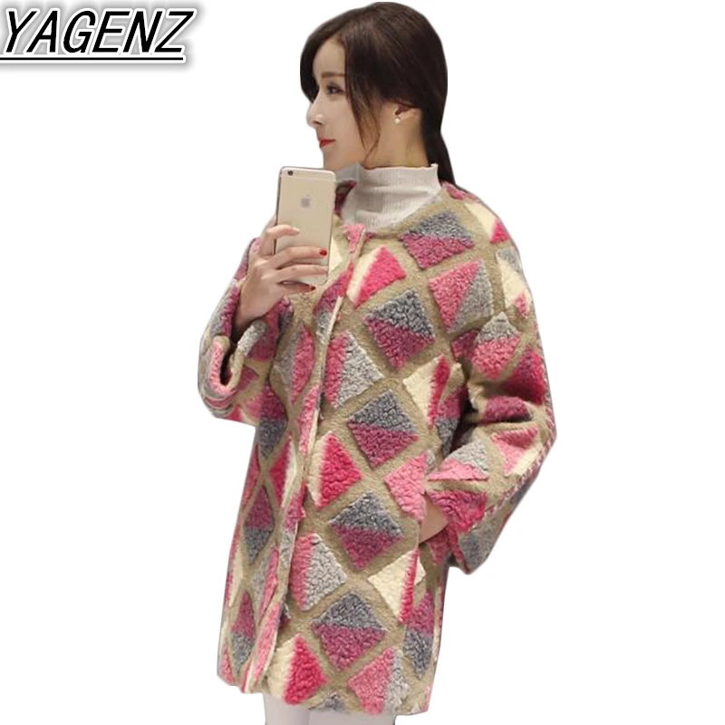 Осенне-зимнее шерстяное пальто для женщин 2019 модная клетчатая куртка Женский