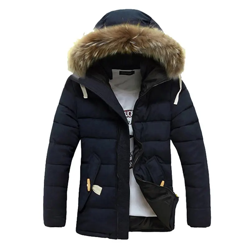 Promotion 2019 Men Wool Jacket Thick Coats Casual Winter Warm Outwear Military Man Cotton Jackets Woolen Overcoat Mens Parka