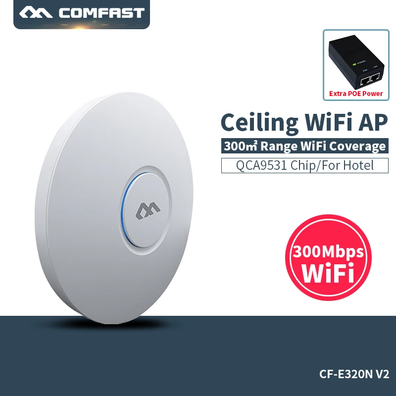 

COMFAST wireless Ap CF-E320N-V2 300Mbps Ceiling AP 802.11b/g/n wifi router Indoor AP for big area wifi coverage Access Point AP