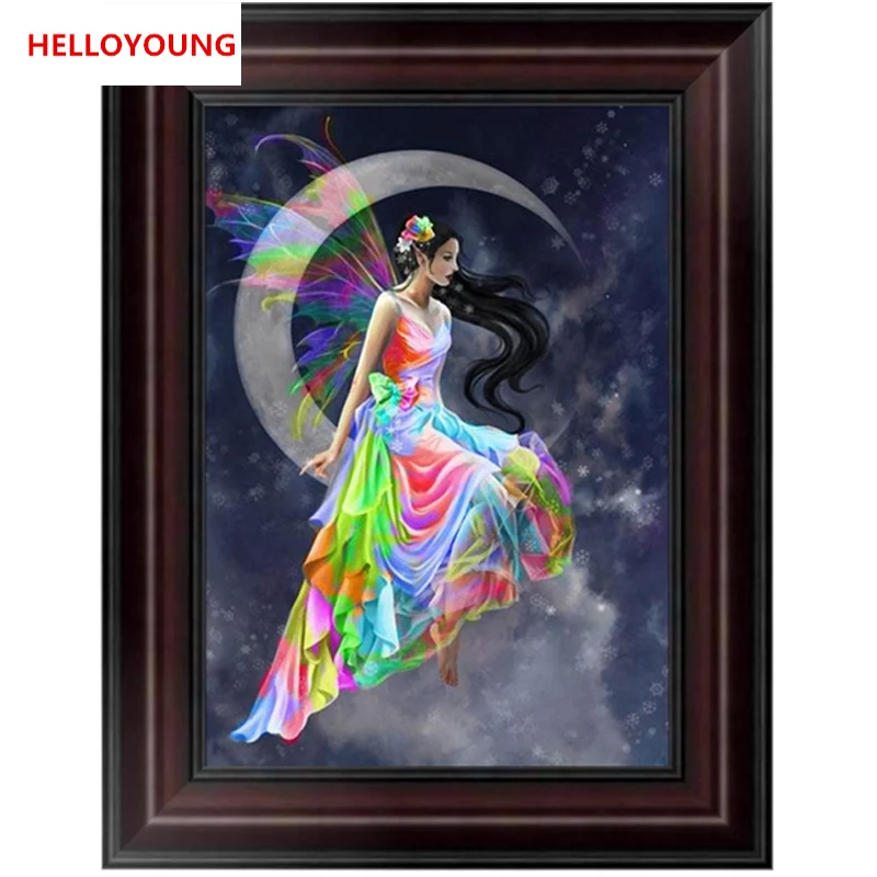 

DIY 5D Partial Diamond Embroidery Beautiful Angel Diamond Painting Cross Stitch Kits Diamond Mosaic Home Decoration
