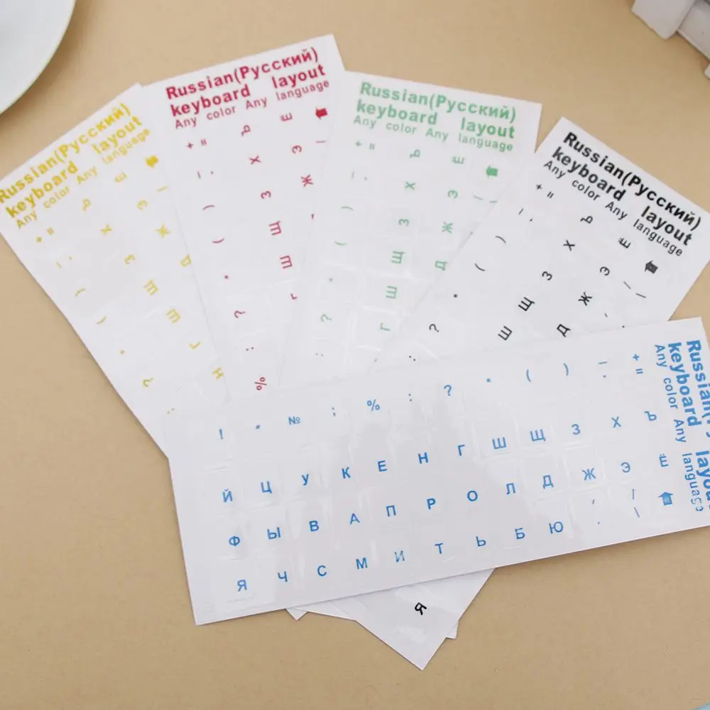 

Russian Soft Standard Transparent Keyboard Layout Sticker Decoration Multi-Color