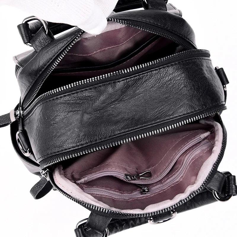 Женский рюкзак mochila feminina, повседневный многофункциональный женский кожаный рюкзак, женская сумка на плечо, сумка для путешествий