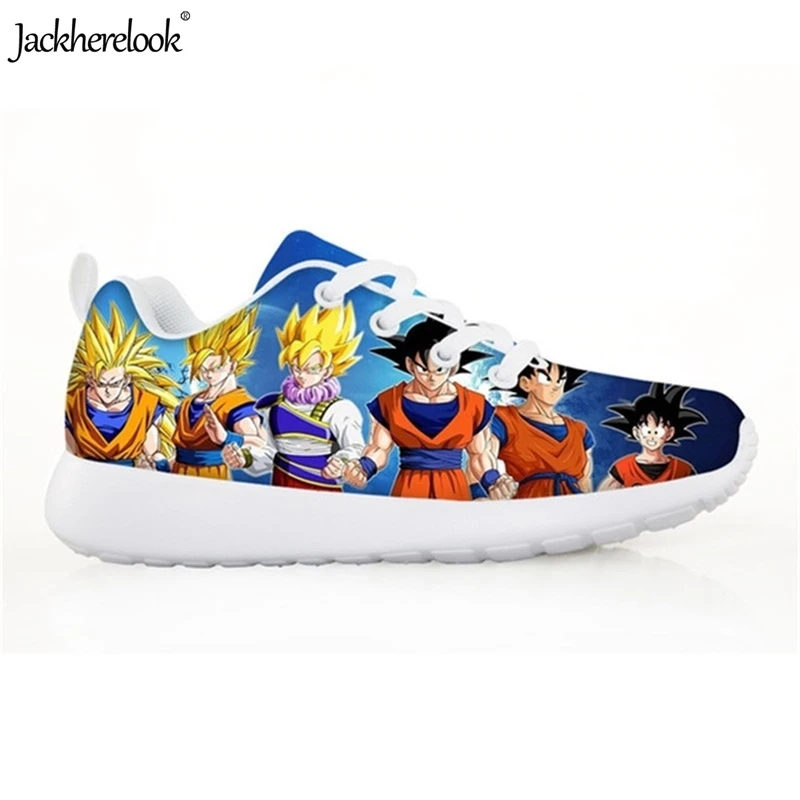 

Jackherelook Custom Dragon Ball Pattern Kids Shoes Breathable Running Outdoor Fitness Sports Sneakers Travel Lace-up Soft Shoes