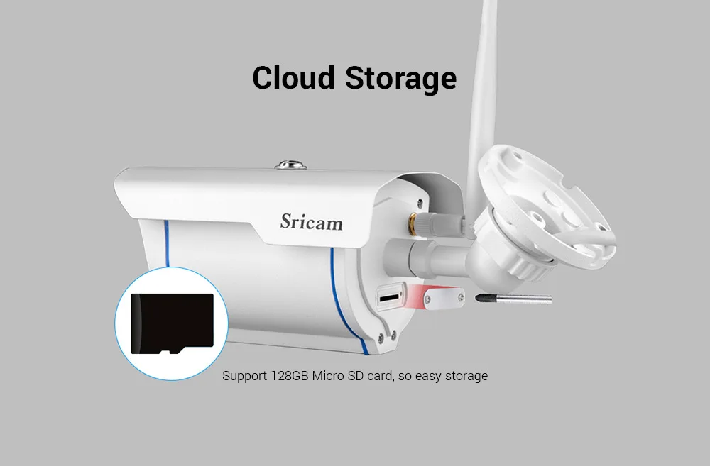 Sricam SP007 1080P HD 2,0 МП беспроводная камера видеонаблюдения ip-камера ночного видения Водонепроницаемая наружная беспроводная камера для смартфона ПК IR Cut