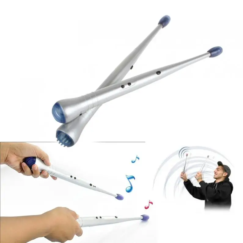 

1 Pair Electronic Drumsticks Create Drum Crash Drum Stick & Snare Sounds with Sensitive Tip + Built-in Speaker