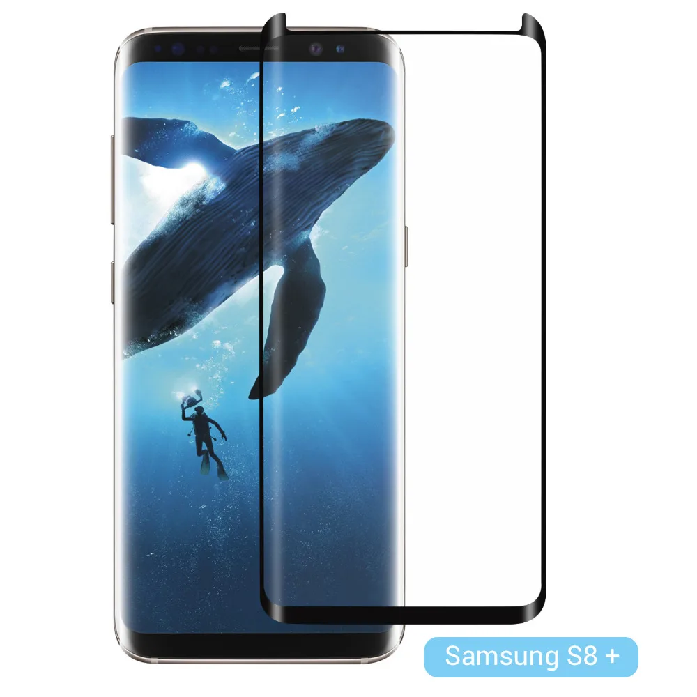 3D полностью покрывающее изогнутое закаленное Стекло для Samsung Galaxy S8 Экран протектор Защитная пленка для Samsung Galaxy S8 плюс Стекло T30