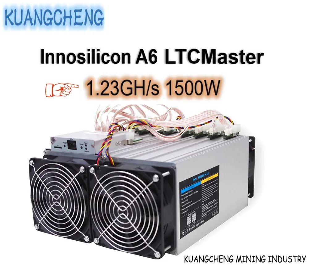 KUANGCHENG горная промышленность продает LTC Майнер Innosilicon A6 LTCMaster 1.23GH/s 1500W лучше чем antminer L3+ Innosilicon A4