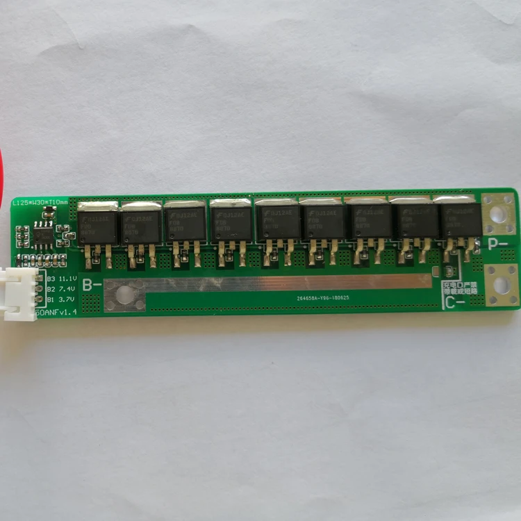 

3S 12.6V Continuous compaction standard 60A lithium battery Parting protective board inverter high current starting