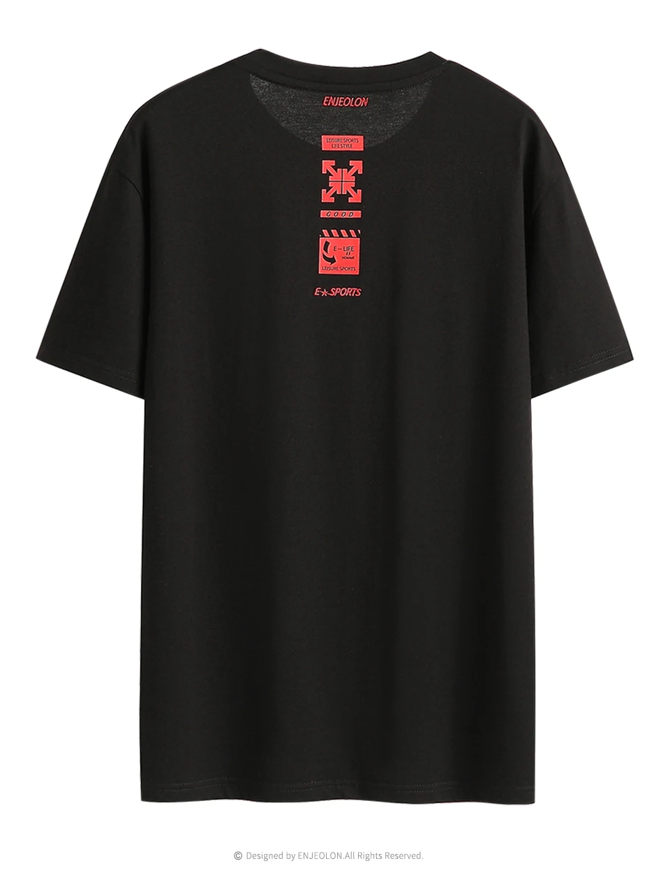 Enjeolon новая футболка мужская летняя модная футболка с круглым вырезом тонкая мужская футболка Повседневная модная футболка с принтом топы футболки 3XL T8148