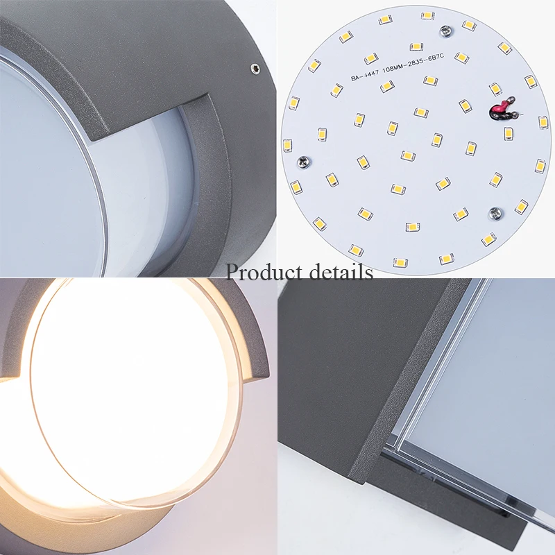 Lâmpadas de Parede ao ar Livre à Prova Água de Alumínio Conduzida da Parede Iluminação da Decoração Luz da Varanda Exterior Jardim Parque Parede Arandela Ip65 10w d' Luz 6 Luz CONDUZIDA Da Parede Exterior Luz Da