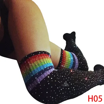 

2017 Fashion Design Sexy Winter Warm Over Knee Socks Thigh High Thick Socks Striped Stockings Striped For Women girl Wholesale