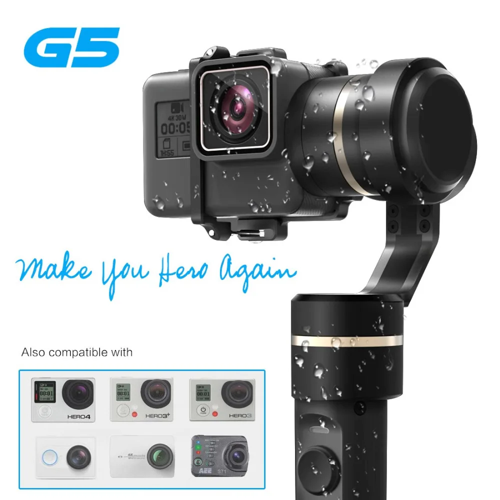 G5 3 axis handheld selfie stick camera stabilizer bluetooth phone gimble dslr for HERO5 5 4