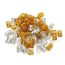 100 шт 8 мм отверстием разных золотого, серебряного цвета HAVANA mambo Бусы коса Регулируемый бисера, дредлоки, для увеличения объема волос кольцо для косички зажим средство для наращивания волос