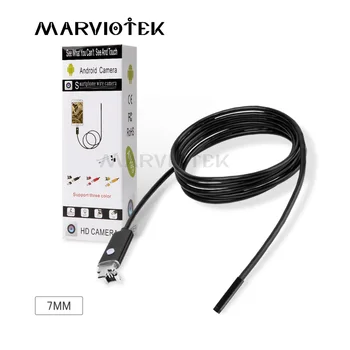 

Endoscope Camera 7mm 2 in 1 HD USB Android Endoscope Waterproof 1M 2M 6 LED Borescope Inspection Camera Endoscope For Android PC