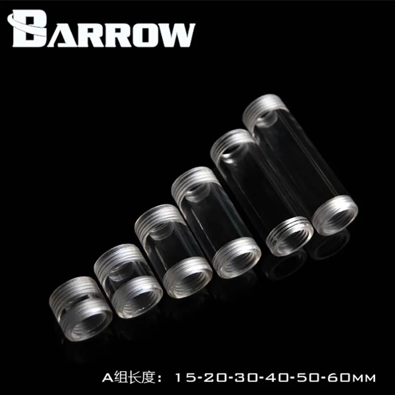 

Barrow water cooler PMMA Tube High-transparent Acrylic Female to Female Extender of A Set(Length:15mm/20mm/30mm/40mm/50mm/60mm)