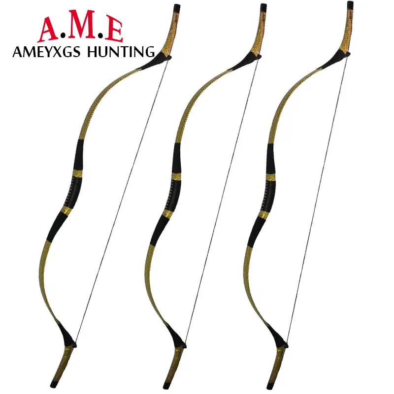 52" Handmade Recurve Bow - 35Lbs To 50Lbs Attila Mongolian Style Longbow