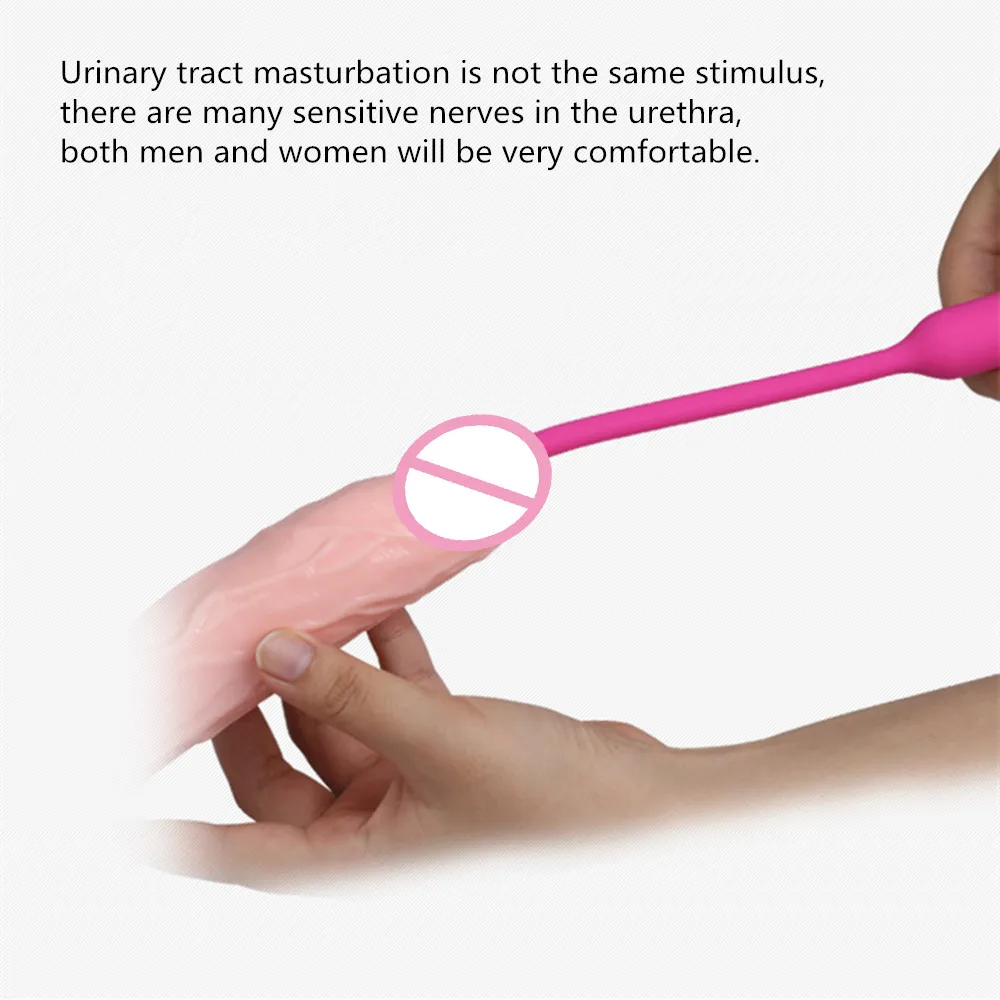Male Penis Plug 7 Speed Vibrator Urethral Dilator Sounding Rod Silicone Electric Massager Adult Sex Toys for Men Masturbator (3)