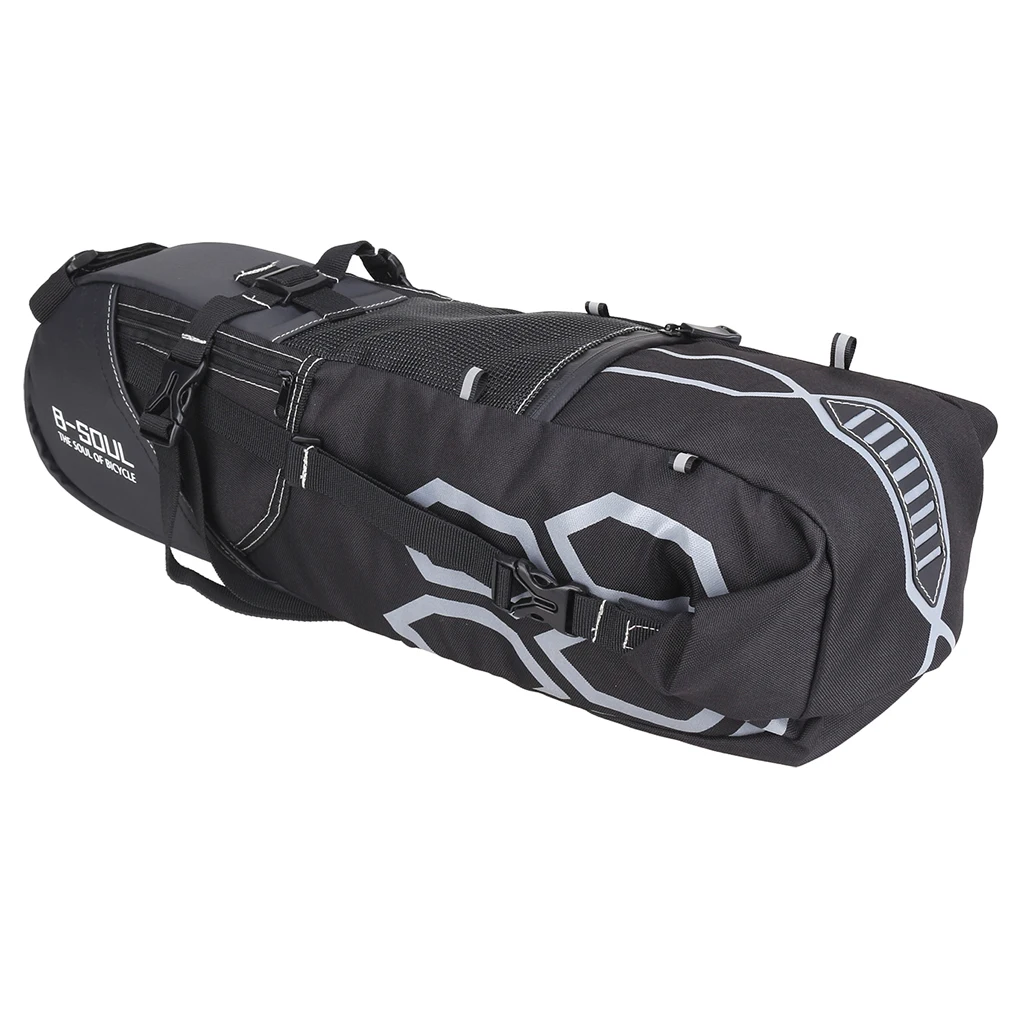 12L Bike Saddle Bag Mountain Road Bicycle Cycling Rear Seat Rack Trunk Bag Pocket Shoulder Pack Pannier Carrier